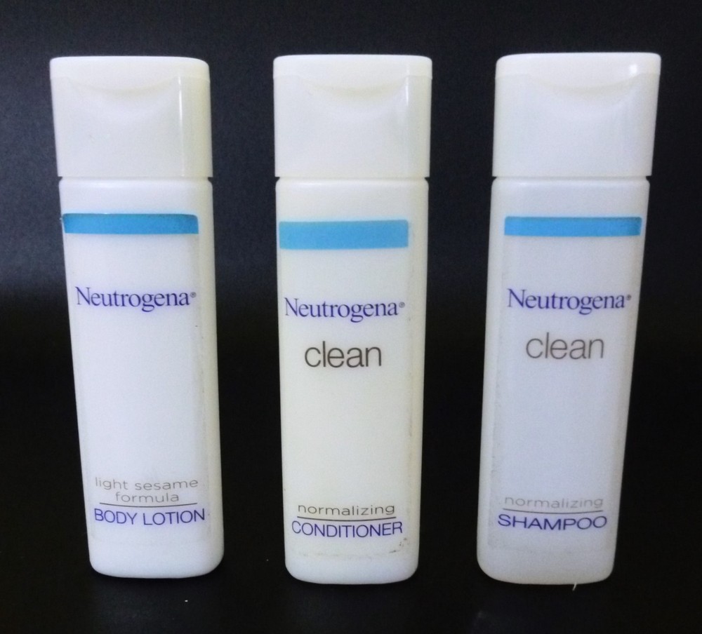 Neutrogena Clean ~ Body Lotion / Shampoo / Conditioner  0.8oz ~ Travel Size ~New