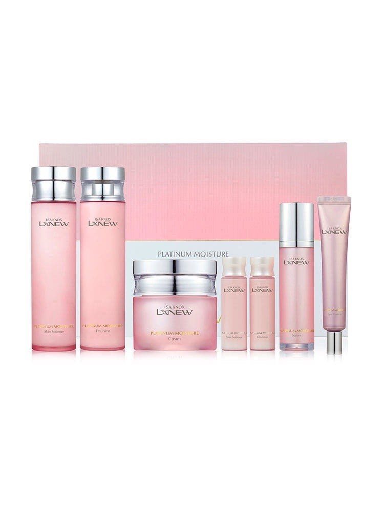 Isa Knox LX New Platinum Moisture Skin Care Set Toner Emulsion Cream Serum Eye