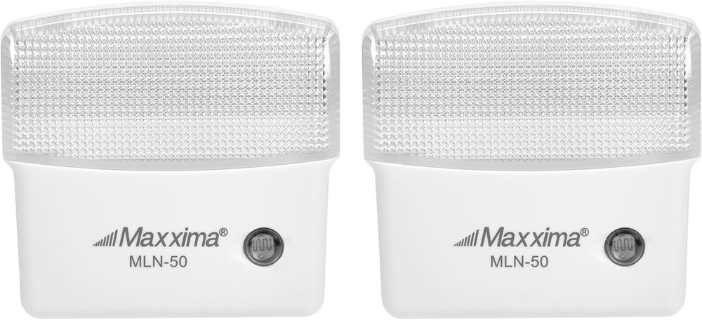Maxxima LED Night Light with Dusk to Dawn Sensor - Featuring 25 Lumens, Plug in,