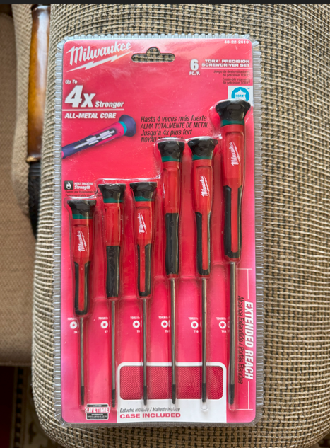Milwaukee 6-Piece TORX Precision Screwdriver Set with Case 48-22-2610 Brand New