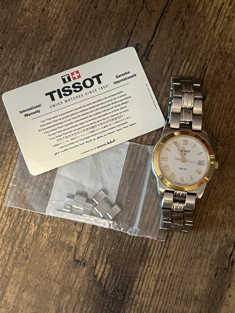 Tissot PR 50 Swiss quartz watch with stainless steel case