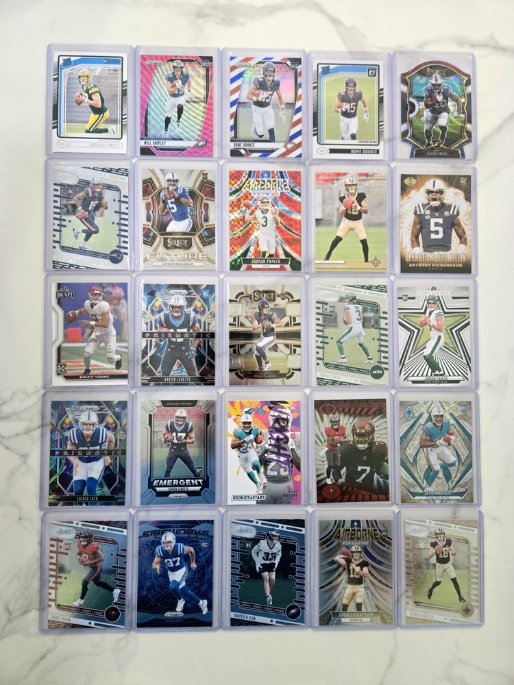 NFL Rookie Trading Card Lot - 100 Card Lot #6 Irving, Wright, Young, Njigba