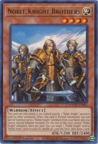 Noble Knight Brothers - MAGO-EN083 - Rare - 1st Edition - Near Mint