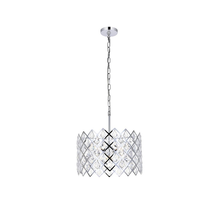 Elegant Lyla 3-Light 16 Inch Chrome Pendant Lighting 1111D16C