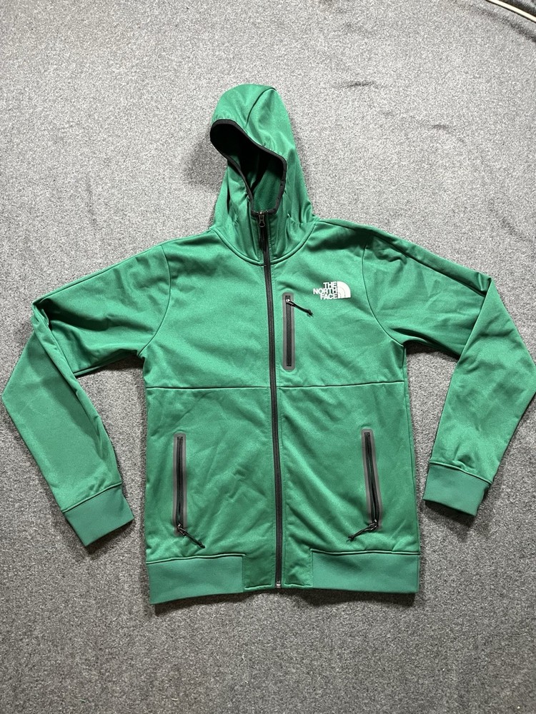 The North Face Green Mens Tech Elastic Full Zip Hoodie Size Small