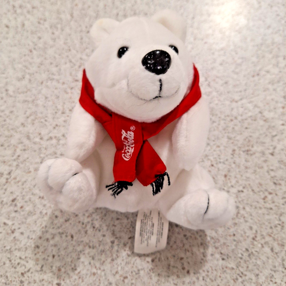 Coca-Cola Polar Bear 13cm Plush Toy Collectible Buddy Bear Excellent Condition
