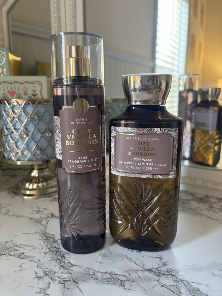 Bath And Body Works Cozy Vanilla Bourbon Set