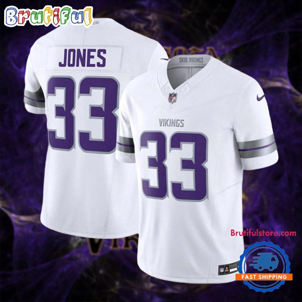 Minnesota Vikings #33 Aaron Jones Winter Warrior Limited Football Jersey