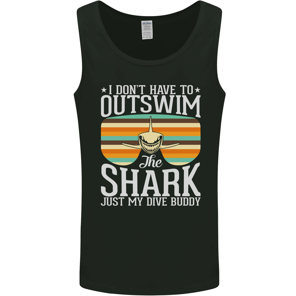 Outswim My Scuba Diving Buddy Funny Diver Mens Vest Tank Top