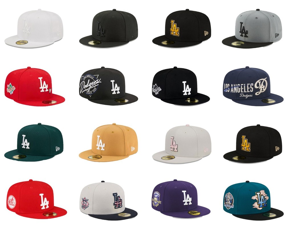 New MLB Los Angeles Dodgers New Era Men's Baseball Cap 59FIFTY Fitted Cap