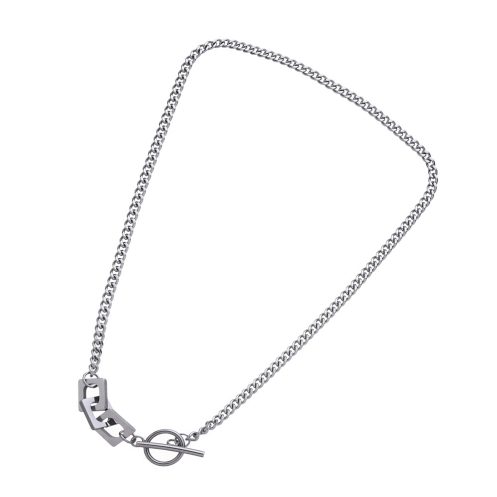 Clavicle Chain with Buckle Toggle Necklace Chokers Men and Women
