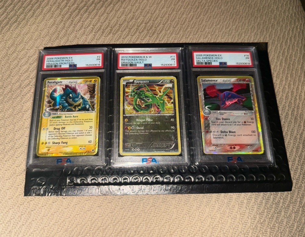 SUB SEQUENTIAL PSA 1 POKEMON CARDS GRADED LOT Rayquaza Feraligatr Salamance