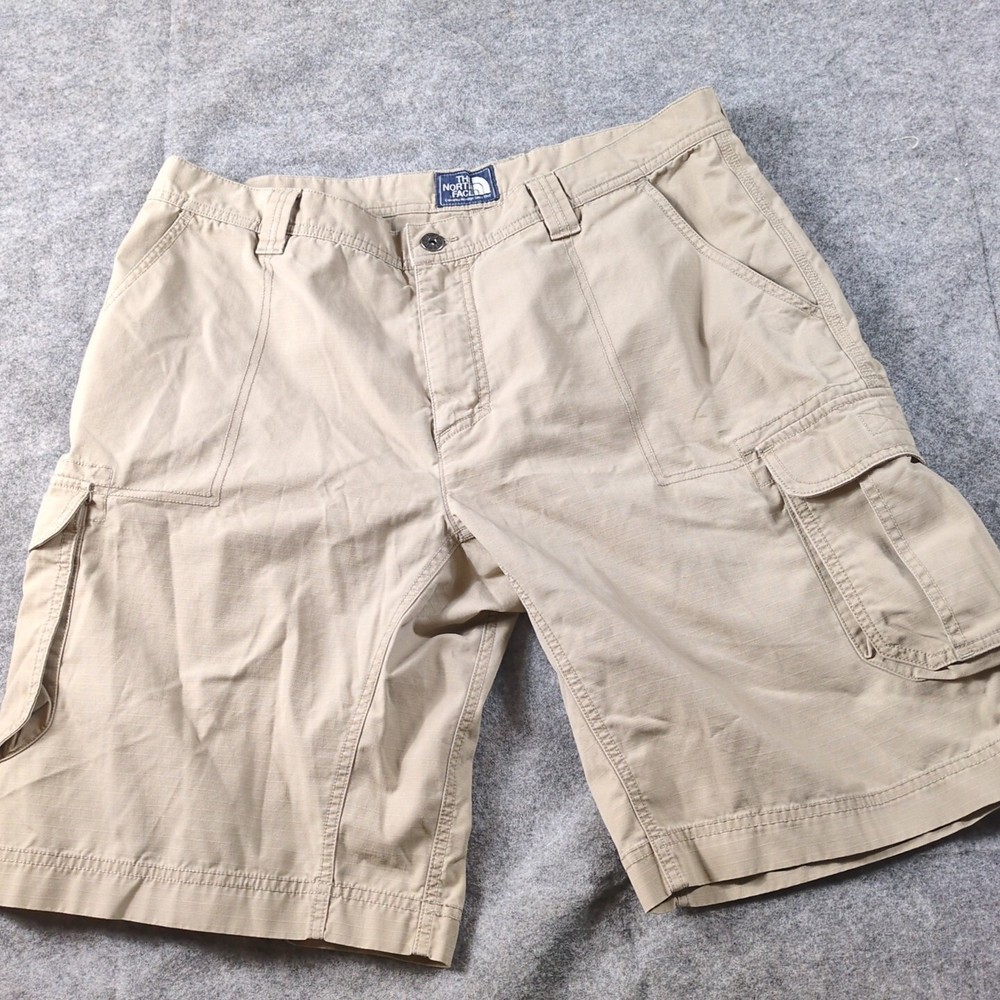 The North Face Hiking Shorts Men's Sz 38 Cotton Cargo Blend Camping Tan