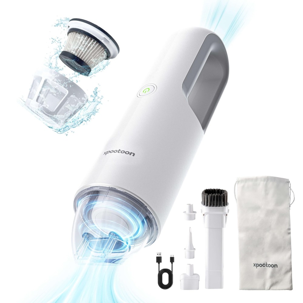 Car Vacuum Portable Cordless, Dust Busters Cordless Rechargeable with LED Lig...