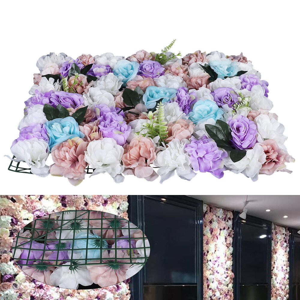 12x Artificial Flower Wall Panel Silk Wedding Party Background Venue Decor NEW