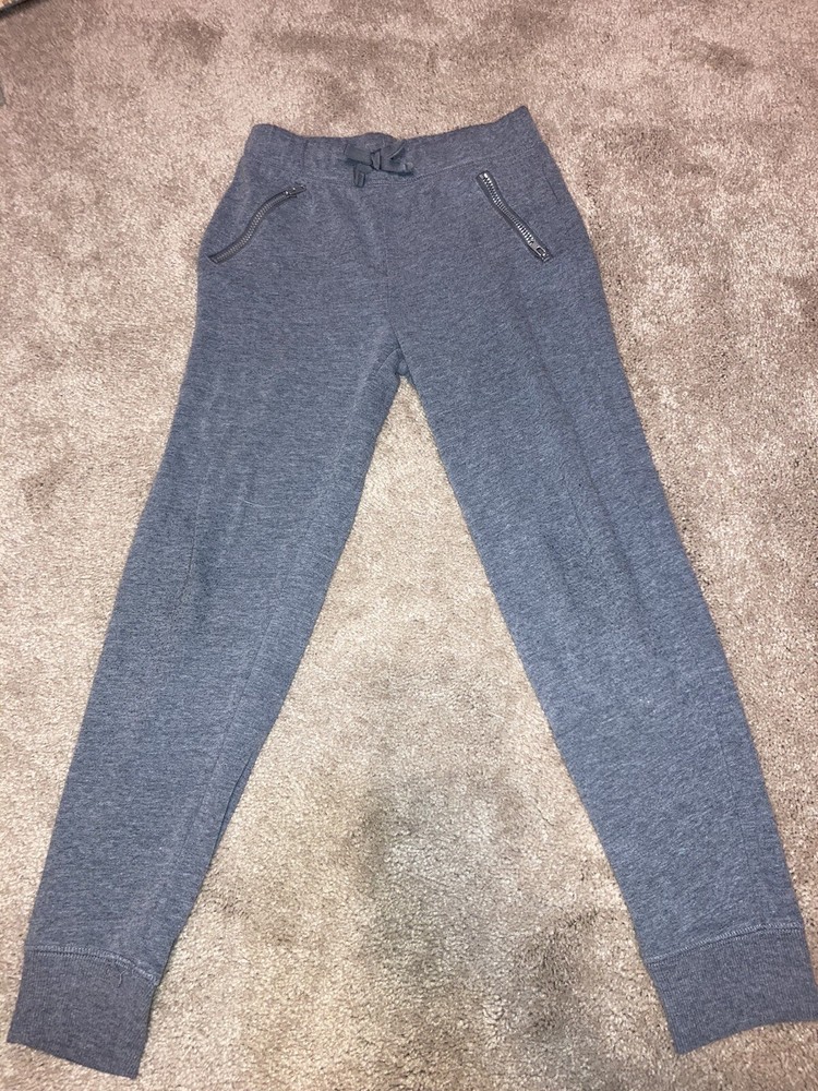 LOT of 2 girls gray pants, sweats fleece lined Cat & Jack Childrens Place sz 7/8