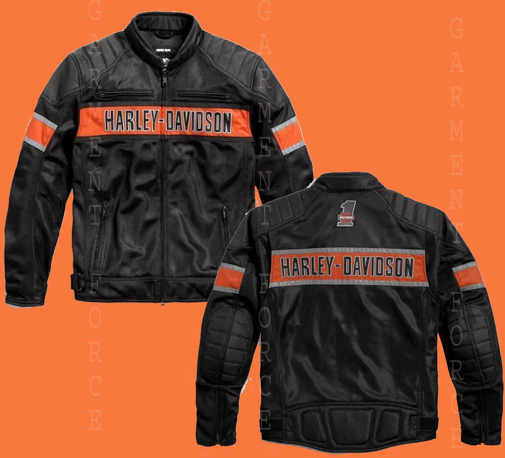 Harley Davidson Mens Trenton Mesh Motorcycle Jacket Riding Biker Protective Gear