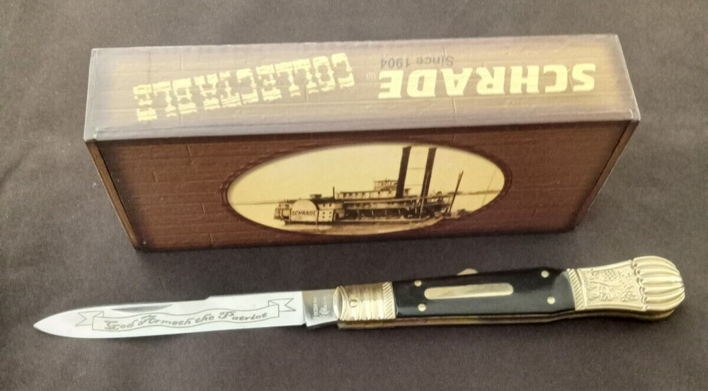 SCHRADE Classic Stewart A Taylor SDIRK2BH DIRK BUFFALO HORN Lockback Knife