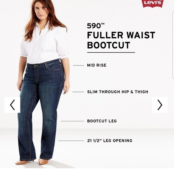 * LEVI'S 590 BOOT CUT WOMEN'S JEANS PLUS SIZE: 18