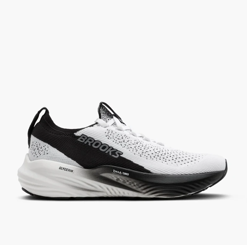BROOKS 110448 GLYCERIN STEALTHFIT 22 RUN/WALK WHITE/GRAY SHOE SNEAKERS NIB MEN