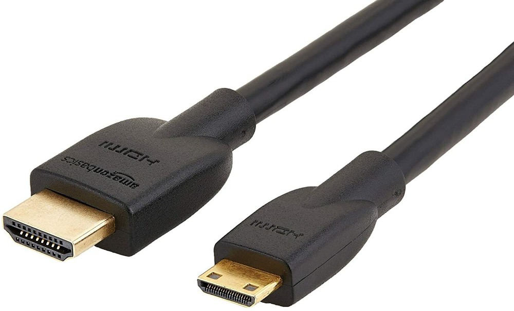 AmazonBasics 10ft Mini-HDMI to HDMI Cable 2-Pack for High-Speed TV Connectivity