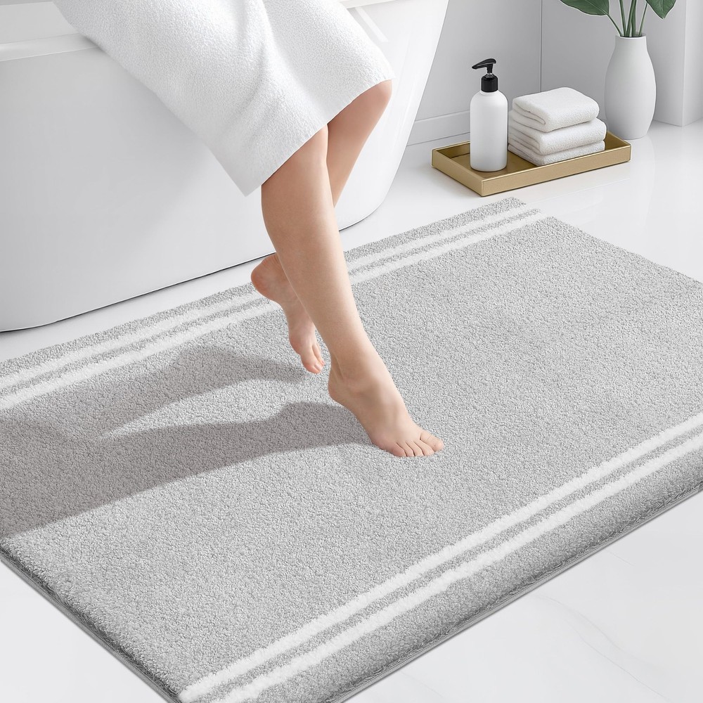 Non-Slip Machine Washable Bathroom Rug Super Absorbent Quick Dry 30x46