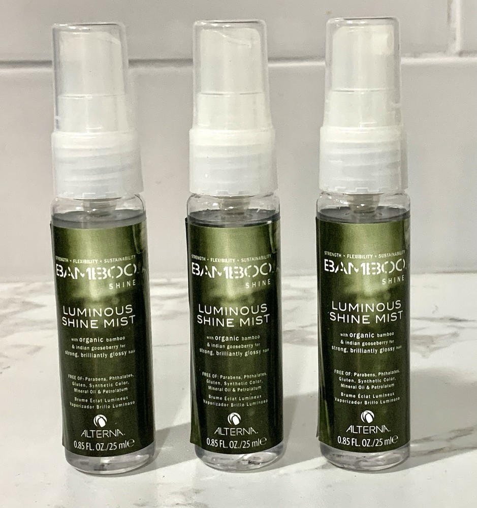 Alterna Bamboo Luminous Shine Mist Travel Size 0.85 oz 25ml 3-Pack XT4