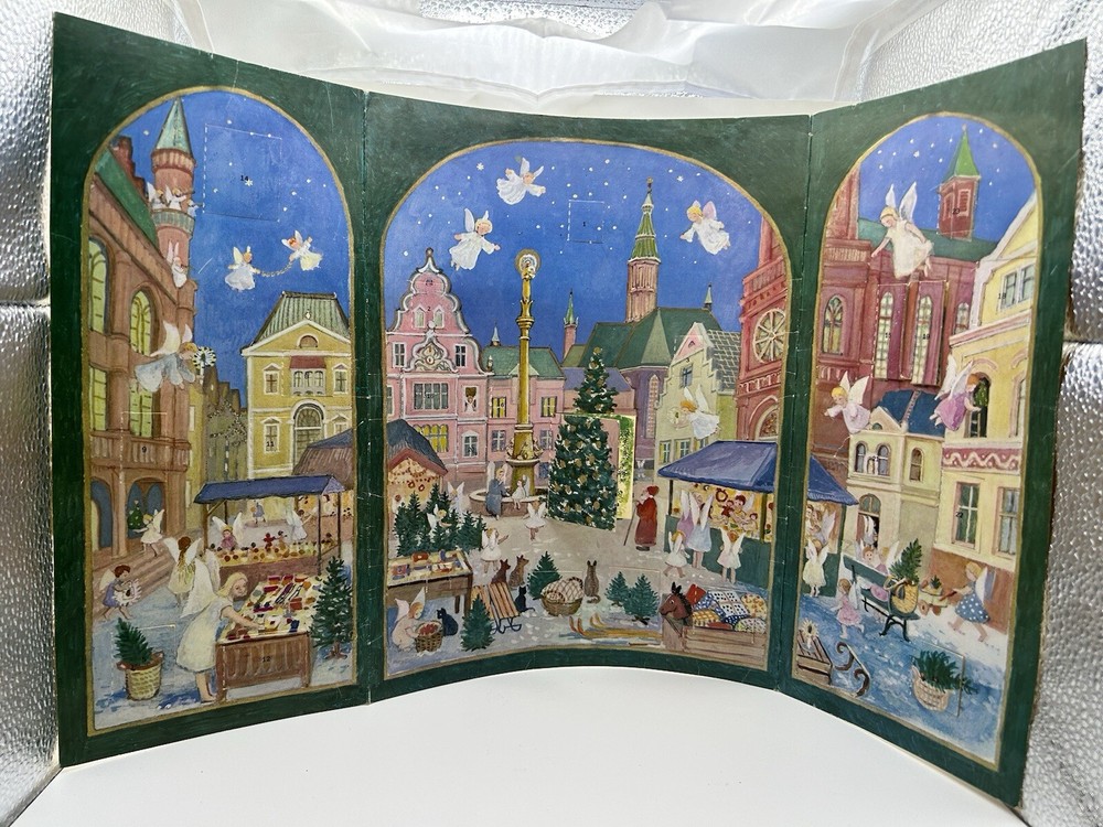 Vintage Advent Calendar By Ediciones Cimera Printed In Spain K 6413 12in X 20in