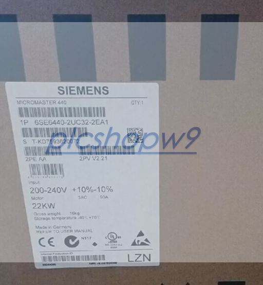 6SE6440-2UC32-2EA1 NEW SIEMENS MICROMASTER 440 200-240V 22kW 6SE6440-2UC32-2EA1