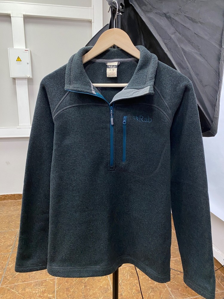 🧗🇺🇸 Y2K Rab Polartec Fleece Hoodie Rare Retro Hype size M color gray