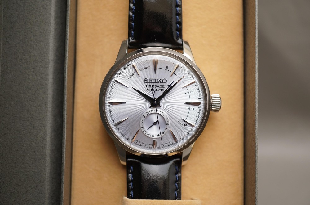Seiko Presage SARY131 Cocktail Time Automatic Watch with Sunburst Blue Dial
