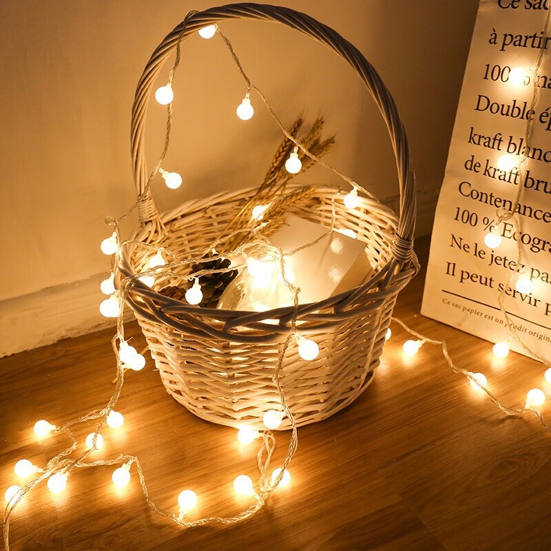 20 40 80 LED Waterproof Outdoor Ball String Lights for Garden Party Fairy Decor
