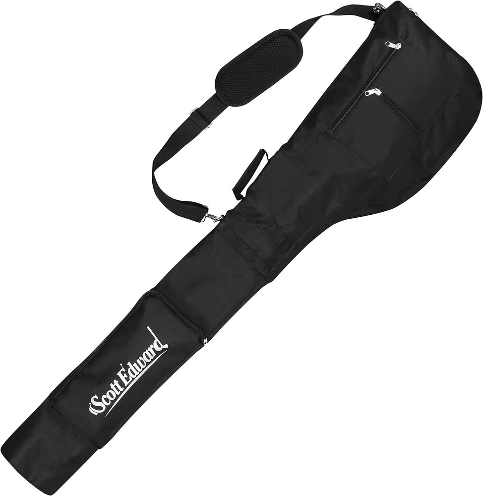 Scott Edward Foldable Golf Club Carry Bag, Portable Sunday One Size, Black