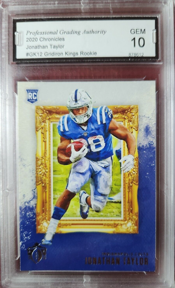 Jonathan Taylor 2020 Chronicles #GK-12 RC Grade 10