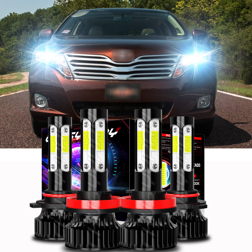 For Toyota Venza 2009-2016 9005+H11 Bulbs Car LED Headlight High/Low Beam 6000K
