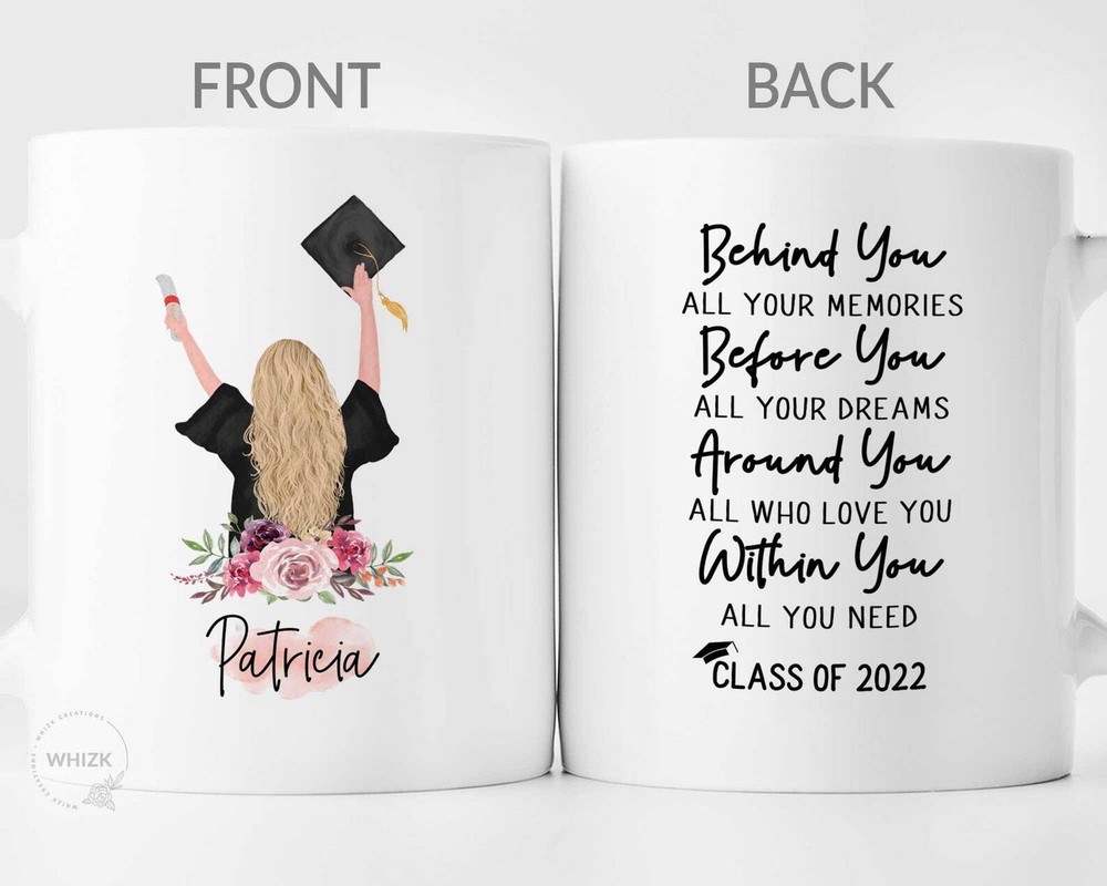 Taza de graduación secundaria personalizada Reino Unido regalo para su clase de 2022
