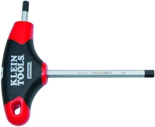 Klein Tools JTH4E10 5/32-Inch Hex Key 4-Inch Red and Black Handle