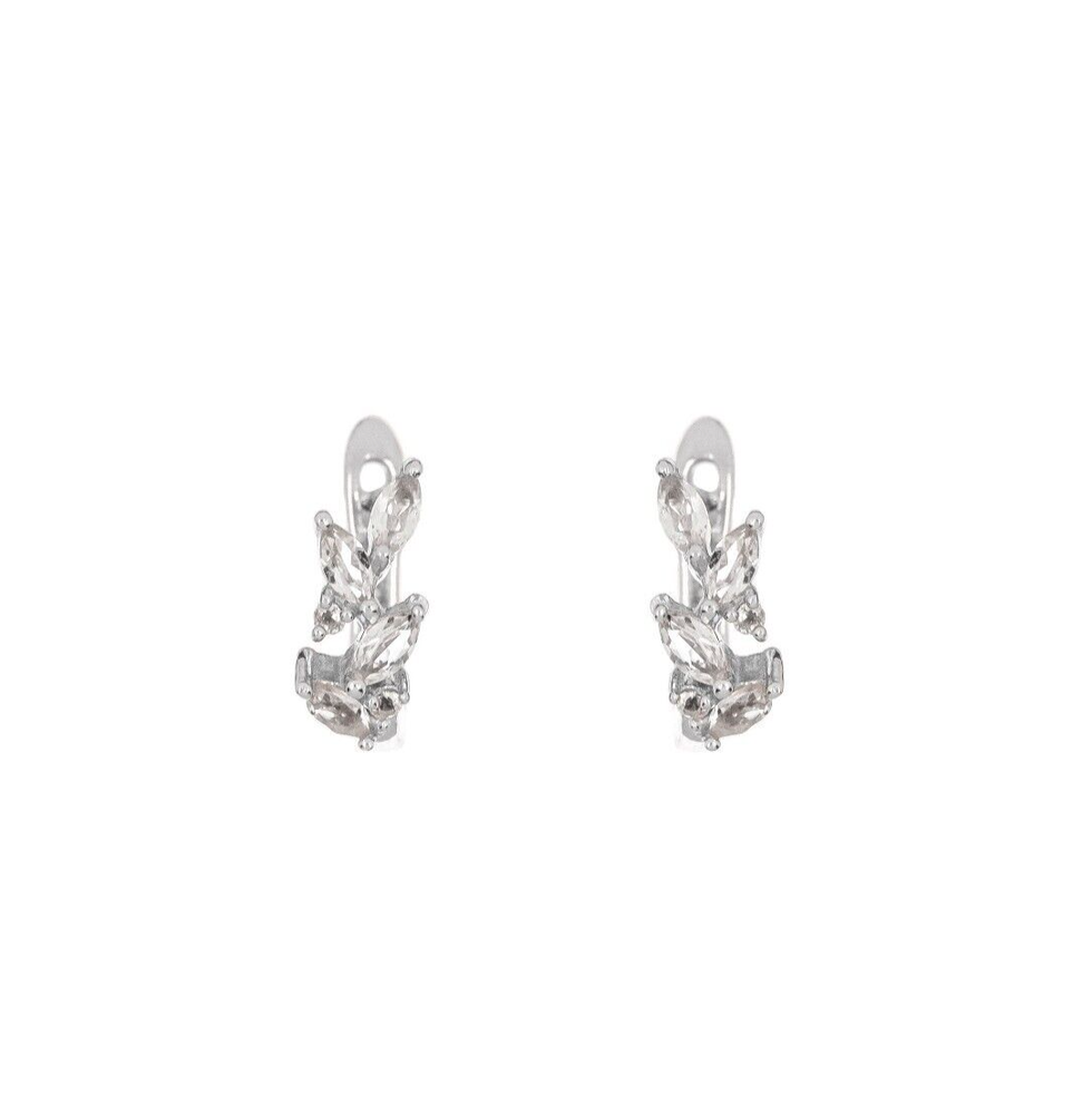 Tiny silver moissanite huggie hoop earrings for cartilage