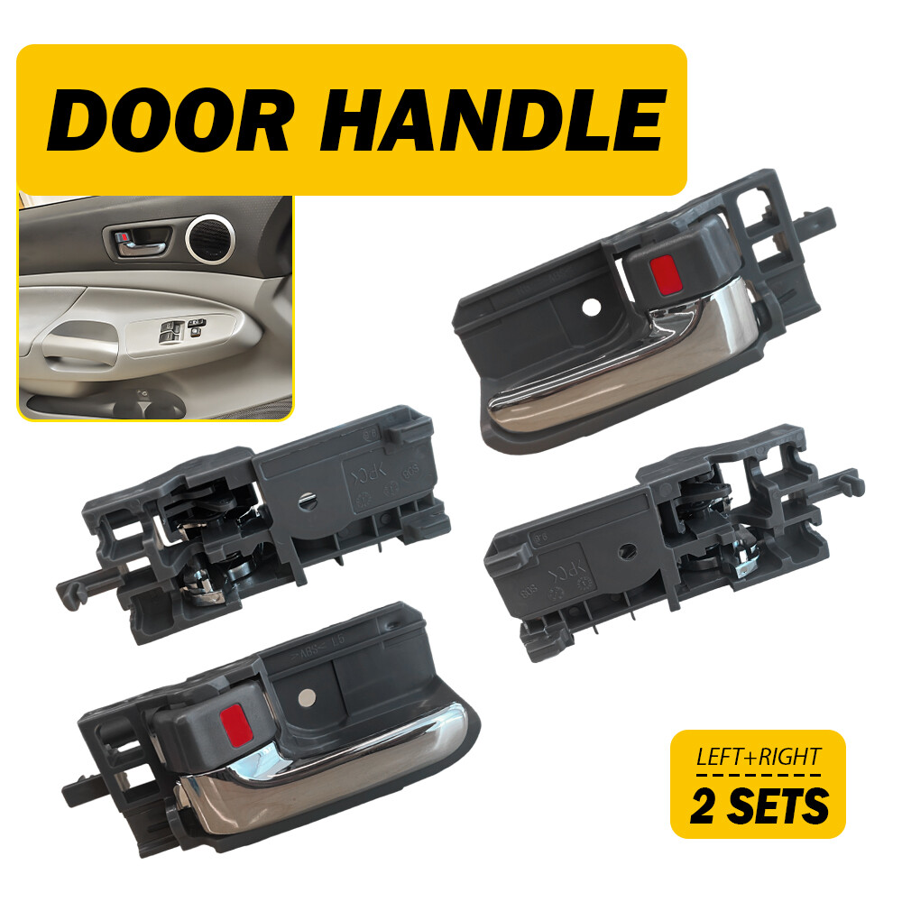 03-08 Toyota Corolla Chrome Right & Gray Left Interior Door Handle 4X Fit