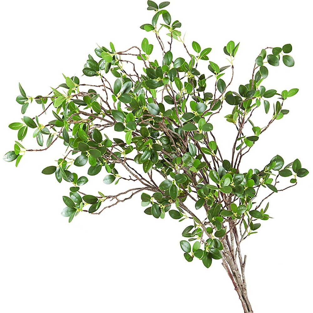43-Inch Artificial Eucalyptus Stems Faux Ficus Greenery Branches for Home Decor