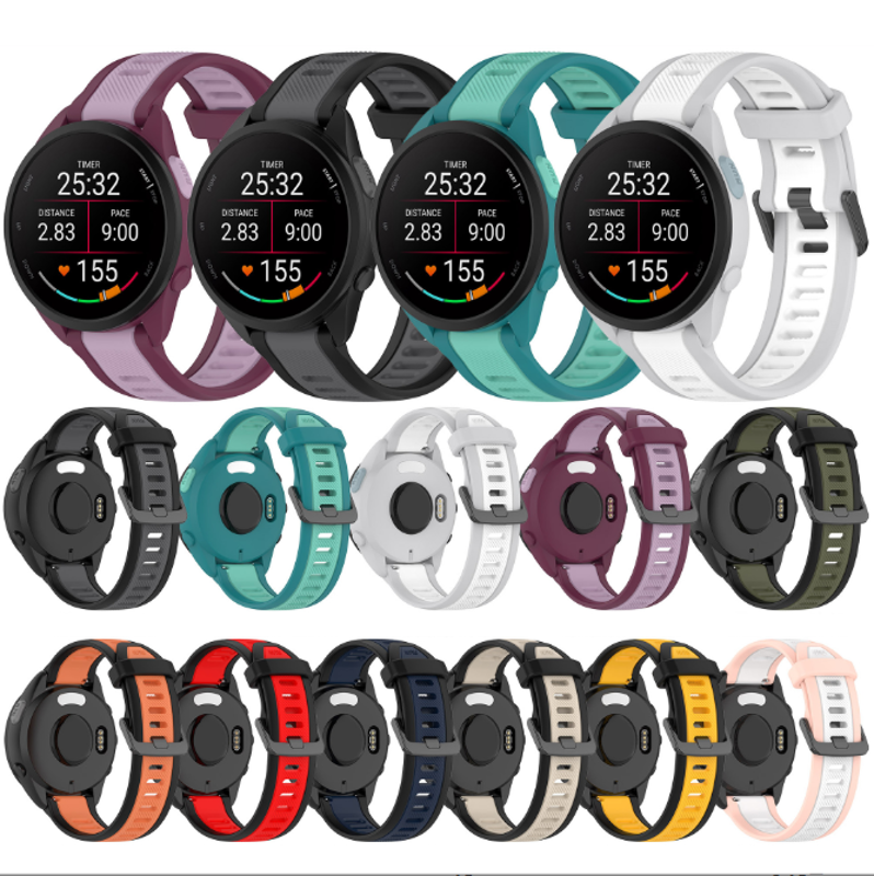 Band Silicone Sport Strap For Garmin Forerunner 165 265 265S 255 255S 245 645 55