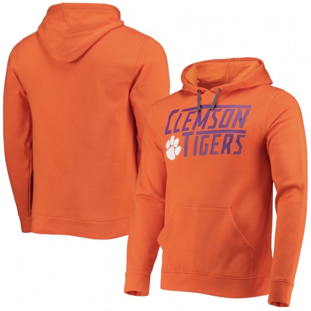 Clemson Tigers CU NCAA Pullover Hoodie Orange Favorite Longshot Men’s Size XL