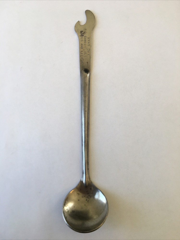 Hyan Dry Ginger Ale Lang’s Malt Brew Vintage Spoon Bottle Opener Collectible