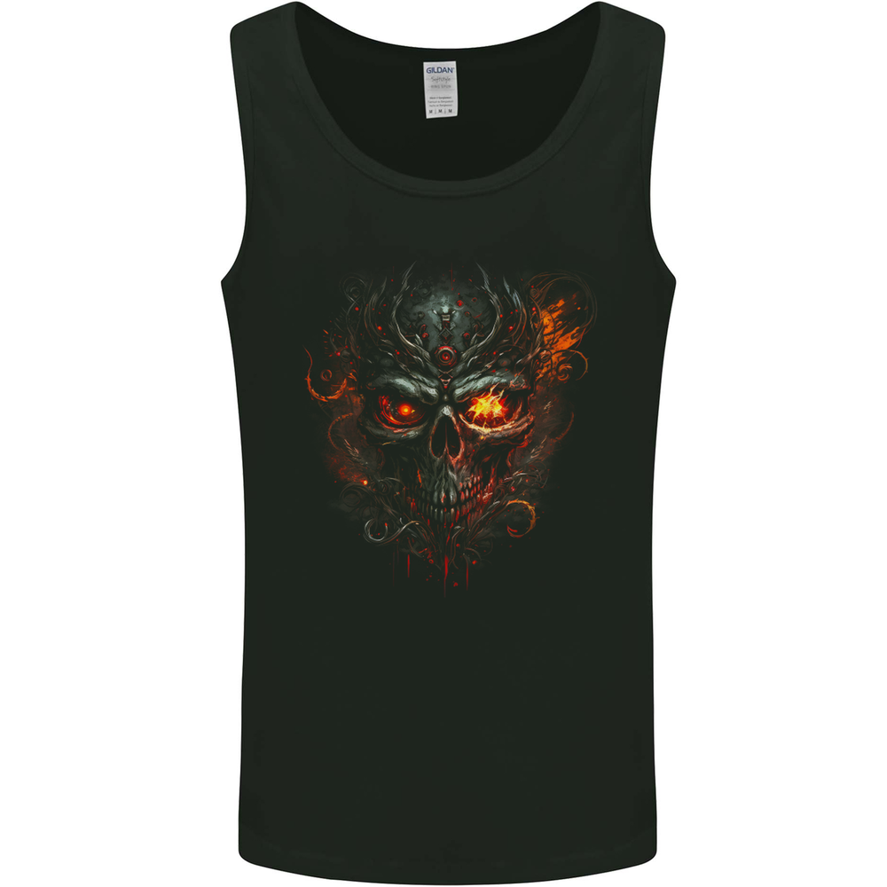 An Evil Fire Skull From the Future Mens Vest Tank Top