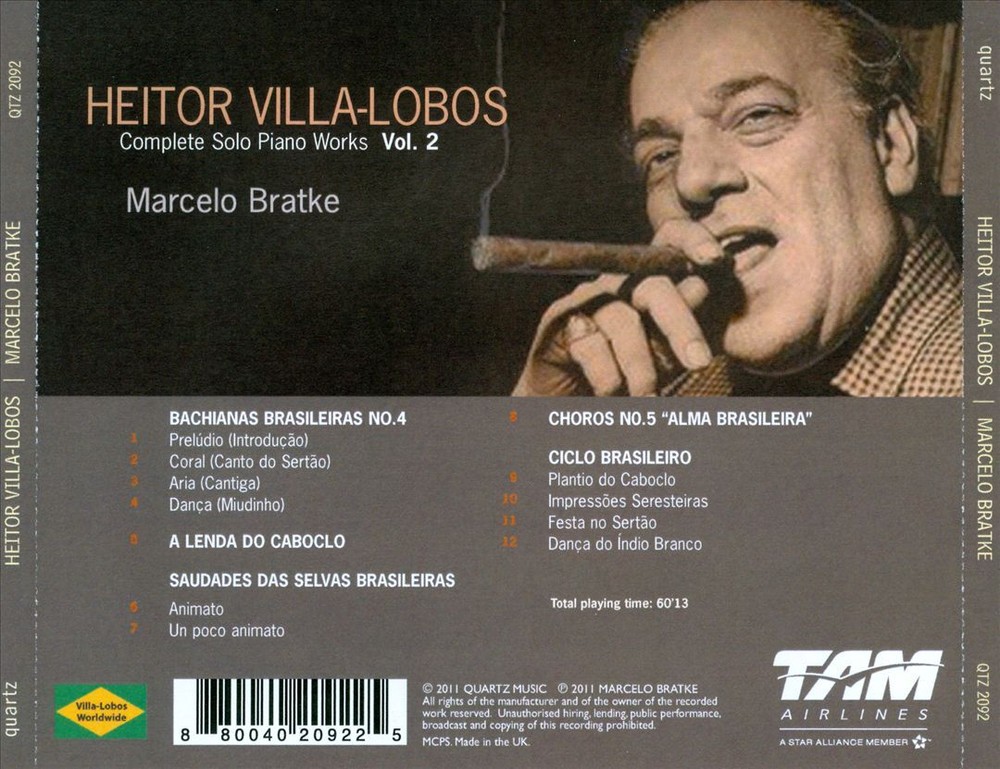Villa-Lobos Complete Solo Piano Works Vol 2 Bratke CD 2012