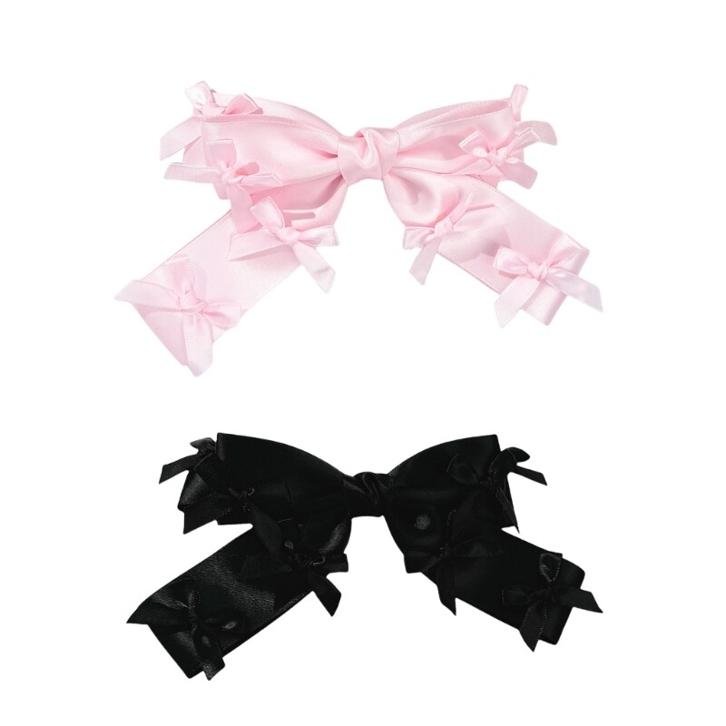 Sweet Bows Hair Clip Balletcore Silky Headband Elegant Hairpin Bowknot