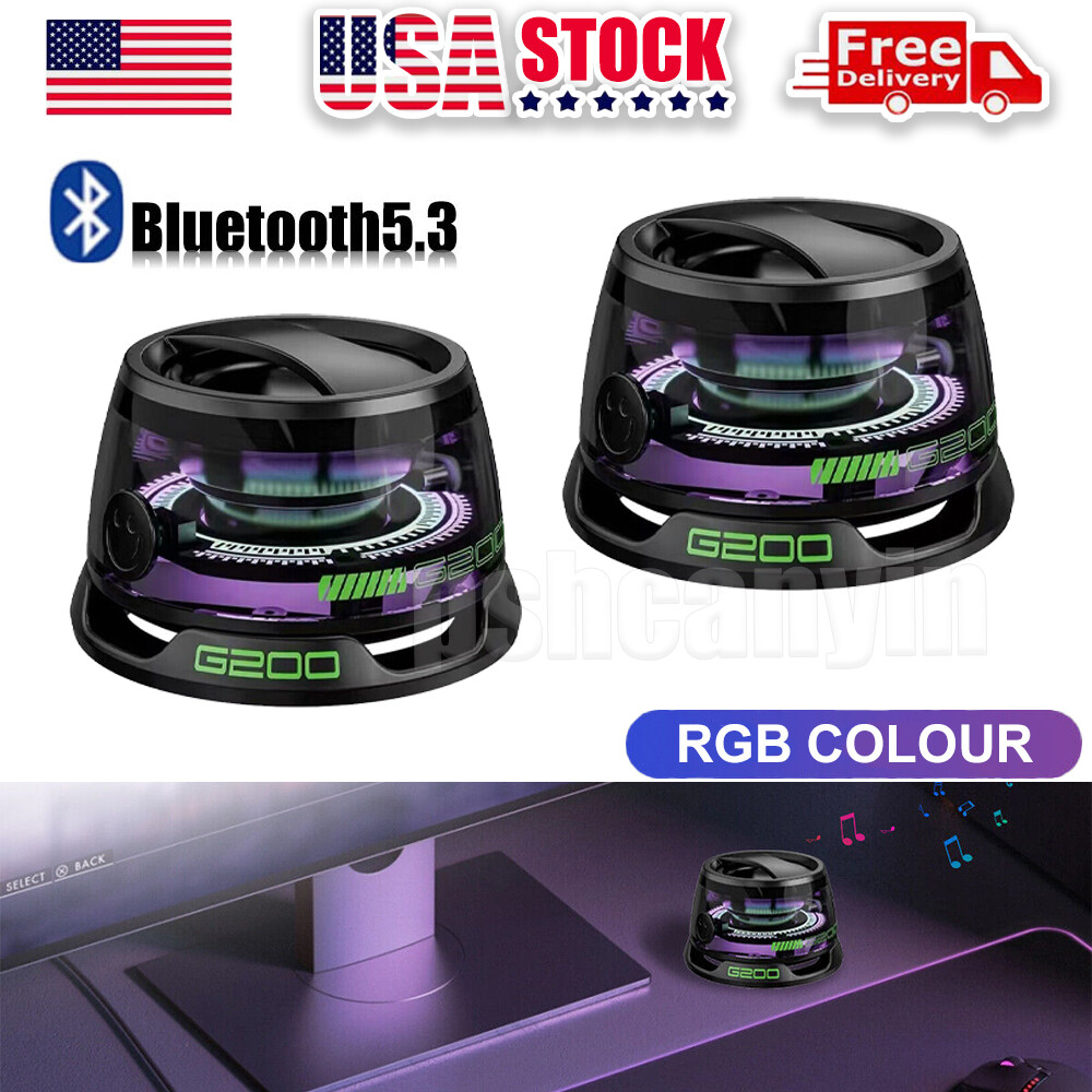 Mini Magnetic Bluetooth Speaker with RGB Lights and Phone Holder