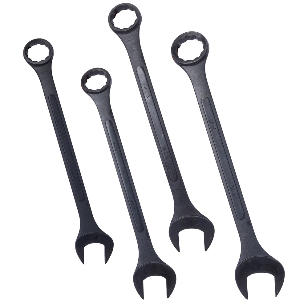 SAE Jumbo Combination Wrench Set Extra Large,4 Piece,storage bag included,Black