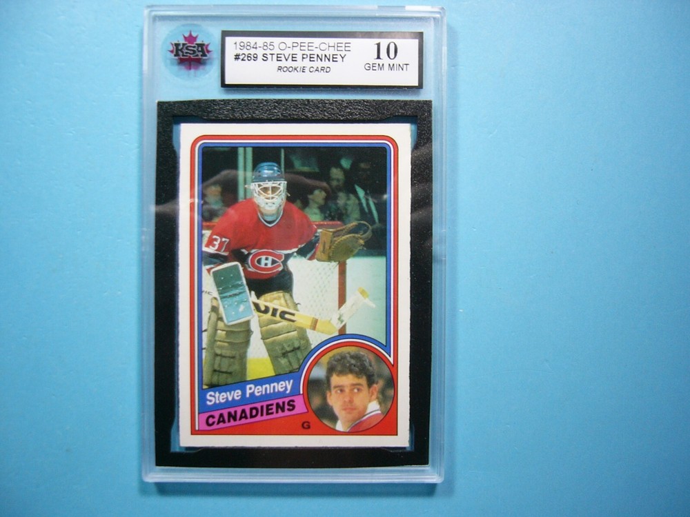 1984/85 O-PEE-CHEE NHL HOCKEY CARD #269 STEVE PENNEY ROOKIE RC KSA 10 GEM MT OPC