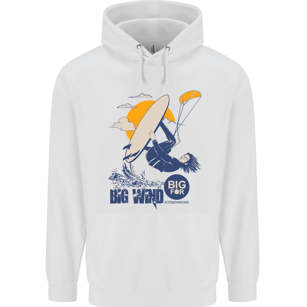 Big Wind Kiteboarding Kiteboard Mens 80% Cotton Hoodie